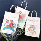 6pcs Unicorn Paper Gift Bag Flamingo Candy Bag Packing Pouches With Ha_1